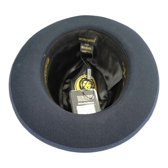 MEN'S BRUNO CAPELO BLUE KINGSTON COLLECTION AUSTRALIAN WOOL FEDORA HAT KT475. - Picture 7 of 8